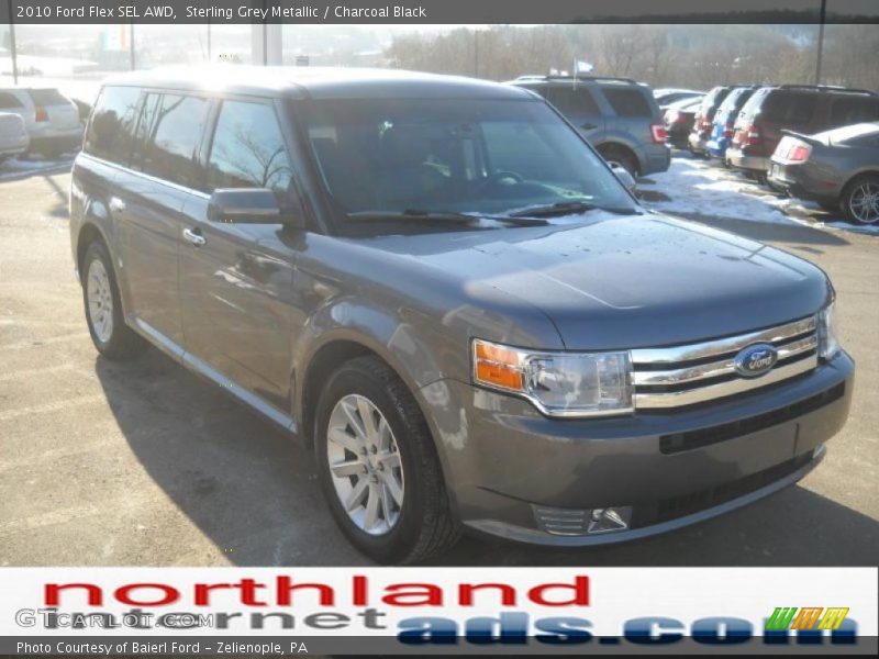Sterling Grey Metallic / Charcoal Black 2010 Ford Flex SEL AWD