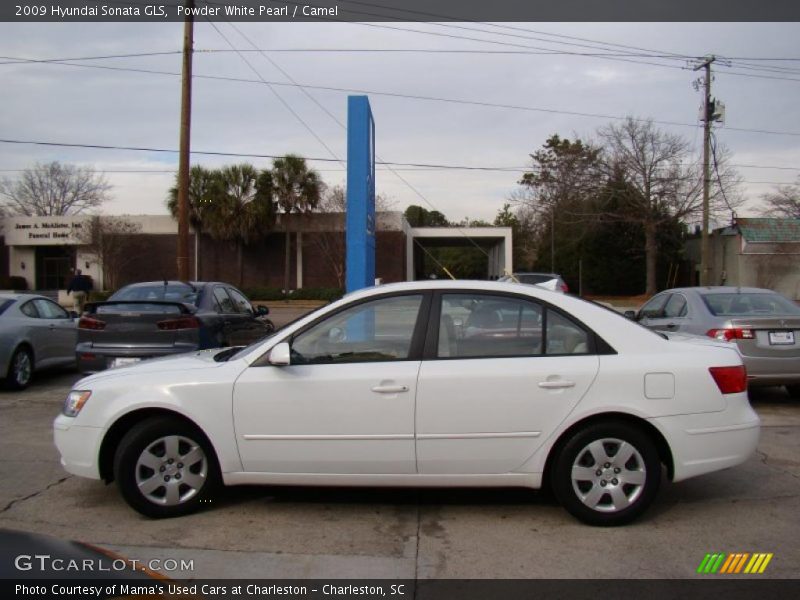 Powder White Pearl / Camel 2009 Hyundai Sonata GLS