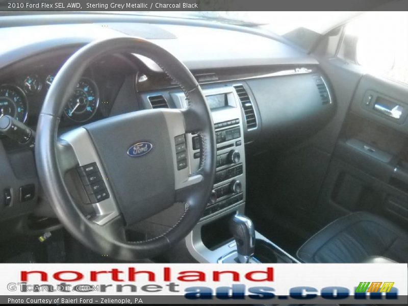 Sterling Grey Metallic / Charcoal Black 2010 Ford Flex SEL AWD