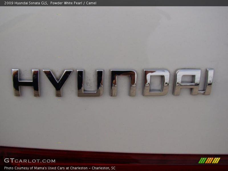 Powder White Pearl / Camel 2009 Hyundai Sonata GLS