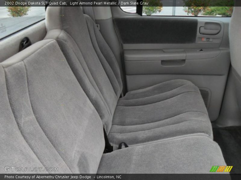 Light Almond Pearl Metallic / Dark Slate Gray 2002 Dodge Dakota SLT Quad Cab