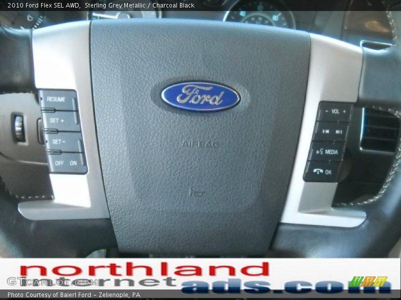 Sterling Grey Metallic / Charcoal Black 2010 Ford Flex SEL AWD
