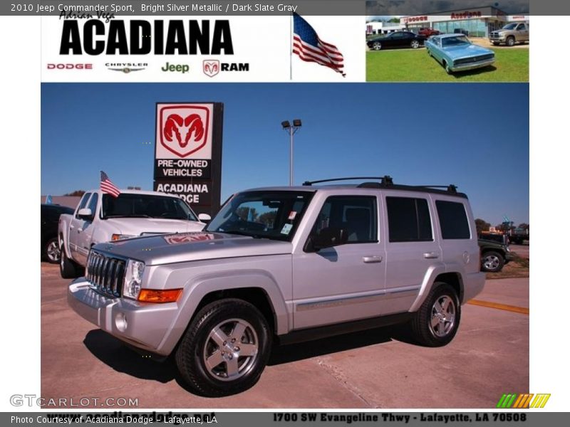 Bright Silver Metallic / Dark Slate Gray 2010 Jeep Commander Sport