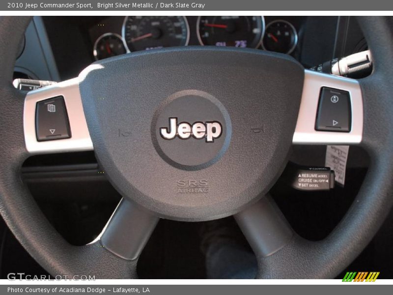 Bright Silver Metallic / Dark Slate Gray 2010 Jeep Commander Sport