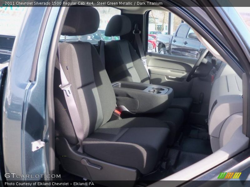 Steel Green Metallic / Dark Titanium 2011 Chevrolet Silverado 1500 Regular Cab 4x4