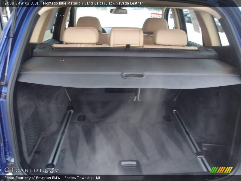 Montego Blue Metallic / Sand Beige/Black Nevada Leather 2008 BMW X3 3.0si