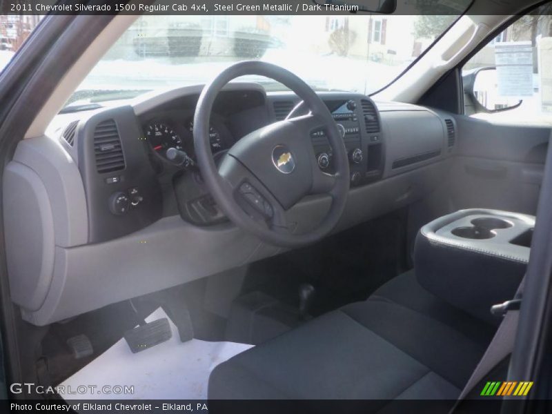 Steel Green Metallic / Dark Titanium 2011 Chevrolet Silverado 1500 Regular Cab 4x4