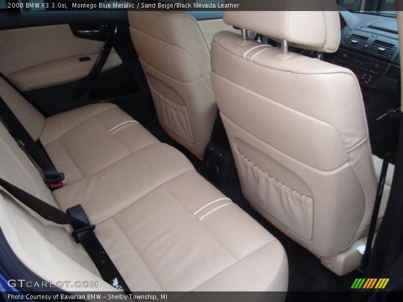 Montego Blue Metallic / Sand Beige/Black Nevada Leather 2008 BMW X3 3.0si