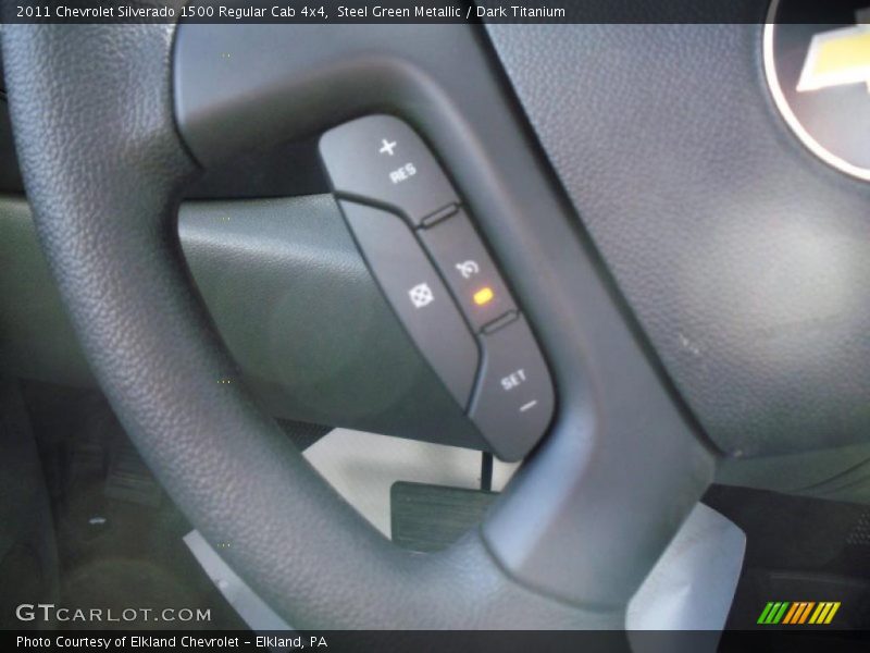 Steel Green Metallic / Dark Titanium 2011 Chevrolet Silverado 1500 Regular Cab 4x4