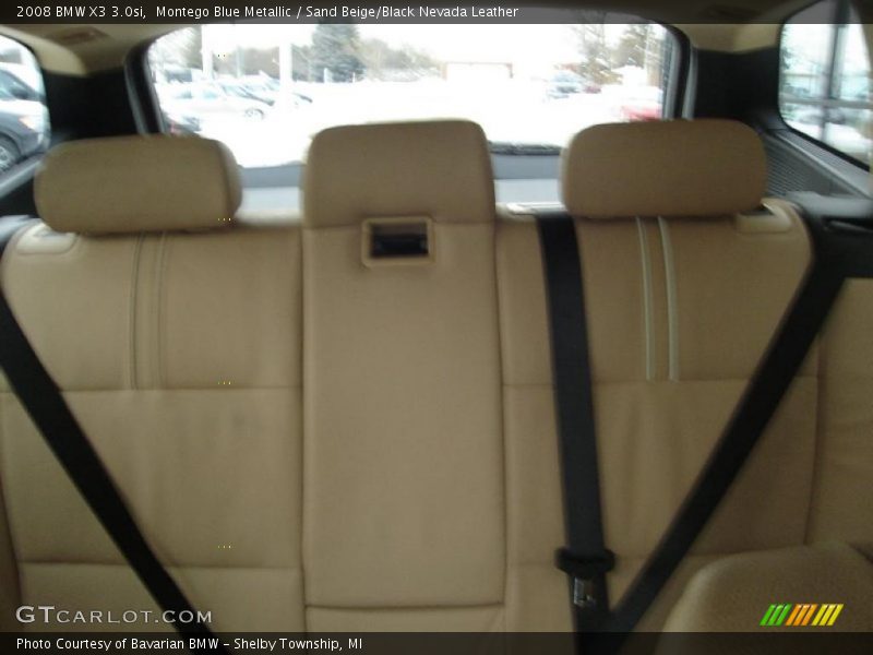Montego Blue Metallic / Sand Beige/Black Nevada Leather 2008 BMW X3 3.0si