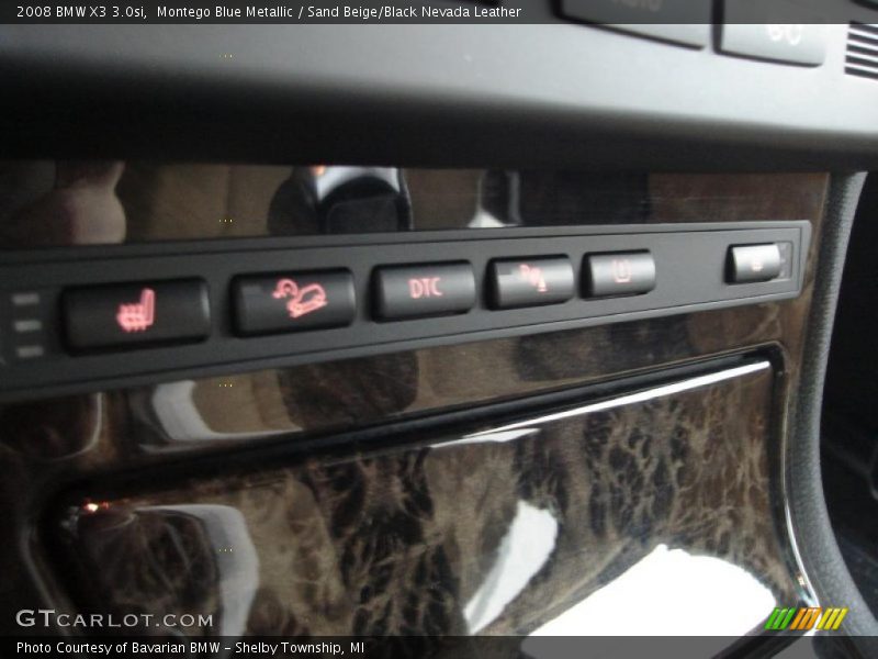 Montego Blue Metallic / Sand Beige/Black Nevada Leather 2008 BMW X3 3.0si