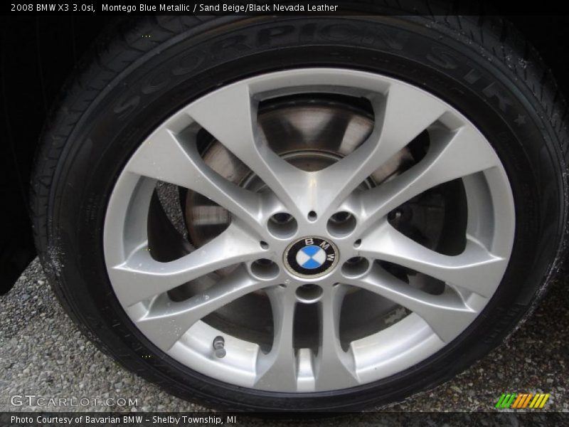 Montego Blue Metallic / Sand Beige/Black Nevada Leather 2008 BMW X3 3.0si