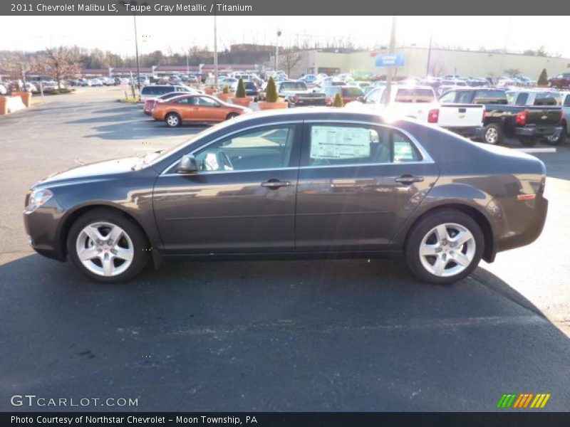 Taupe Gray Metallic / Titanium 2011 Chevrolet Malibu LS