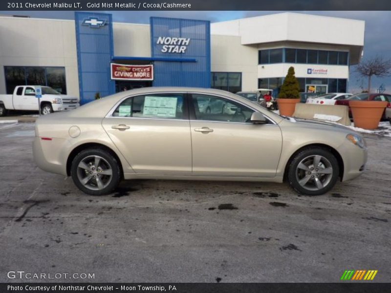 Gold Mist Metallic / Cocoa/Cashmere 2011 Chevrolet Malibu LT