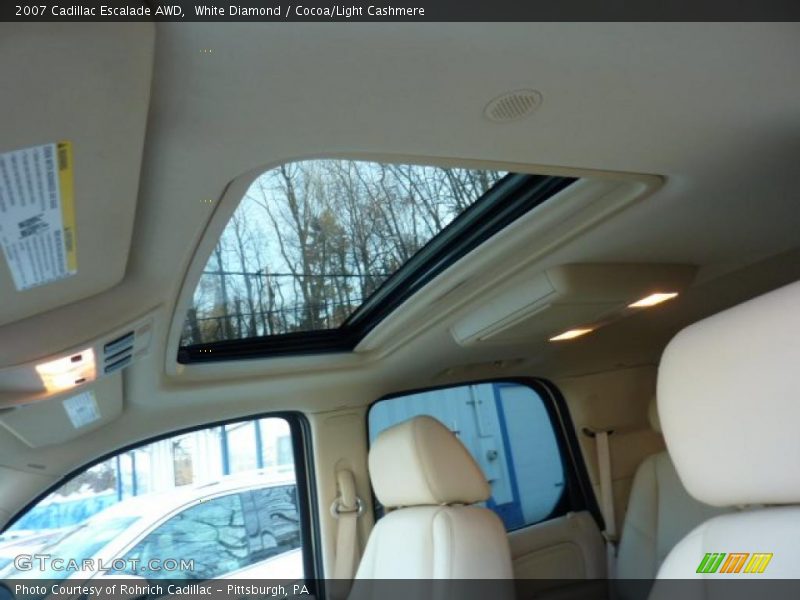 White Diamond / Cocoa/Light Cashmere 2007 Cadillac Escalade AWD