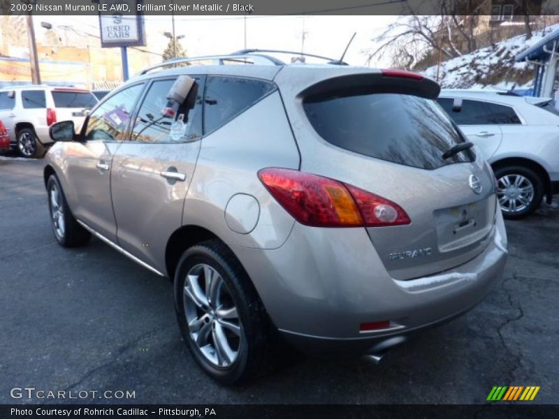 Brilliant Silver Metallic / Black 2009 Nissan Murano LE AWD
