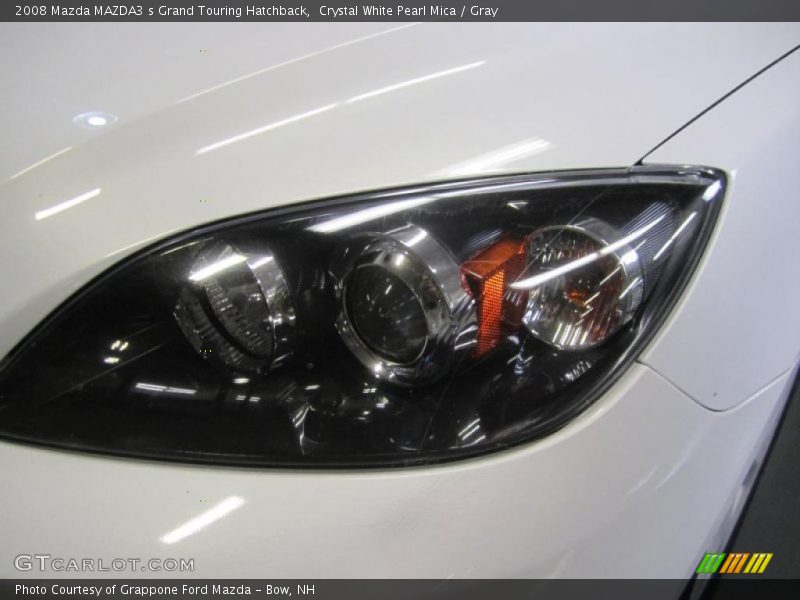 Crystal White Pearl Mica / Gray 2008 Mazda MAZDA3 s Grand Touring Hatchback