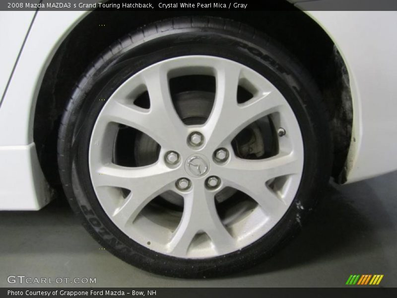 Crystal White Pearl Mica / Gray 2008 Mazda MAZDA3 s Grand Touring Hatchback
