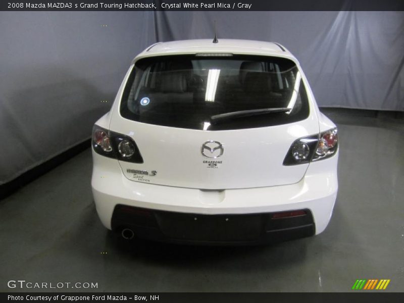 Crystal White Pearl Mica / Gray 2008 Mazda MAZDA3 s Grand Touring Hatchback