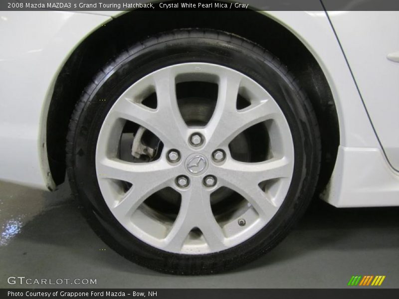 Crystal White Pearl Mica / Gray 2008 Mazda MAZDA3 s Grand Touring Hatchback