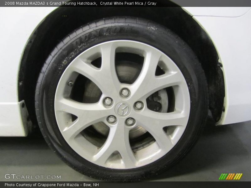 Crystal White Pearl Mica / Gray 2008 Mazda MAZDA3 s Grand Touring Hatchback