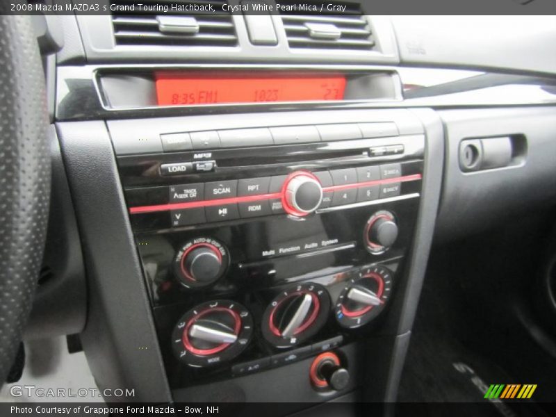 Crystal White Pearl Mica / Gray 2008 Mazda MAZDA3 s Grand Touring Hatchback