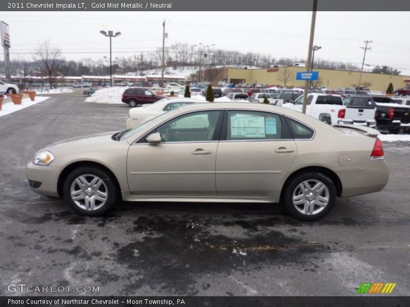 Gold Mist Metallic / Neutral 2011 Chevrolet Impala LT