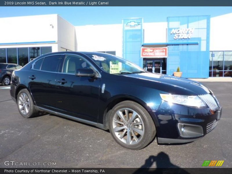 Dark Ink Blue Metallic / Light Camel 2009 Lincoln MKS Sedan