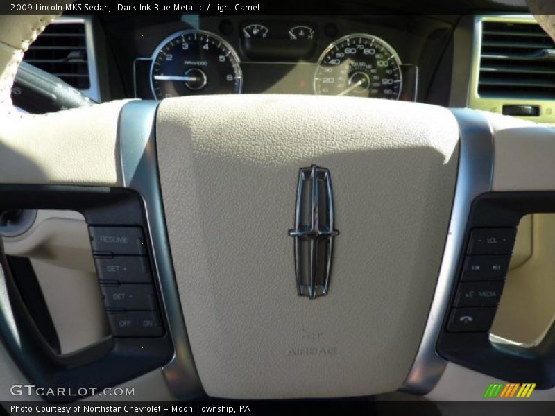 Dark Ink Blue Metallic / Light Camel 2009 Lincoln MKS Sedan