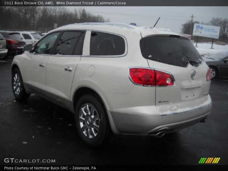 White Diamond Tricoat / Cashmere/Cocoa 2011 Buick Enclave CXL AWD