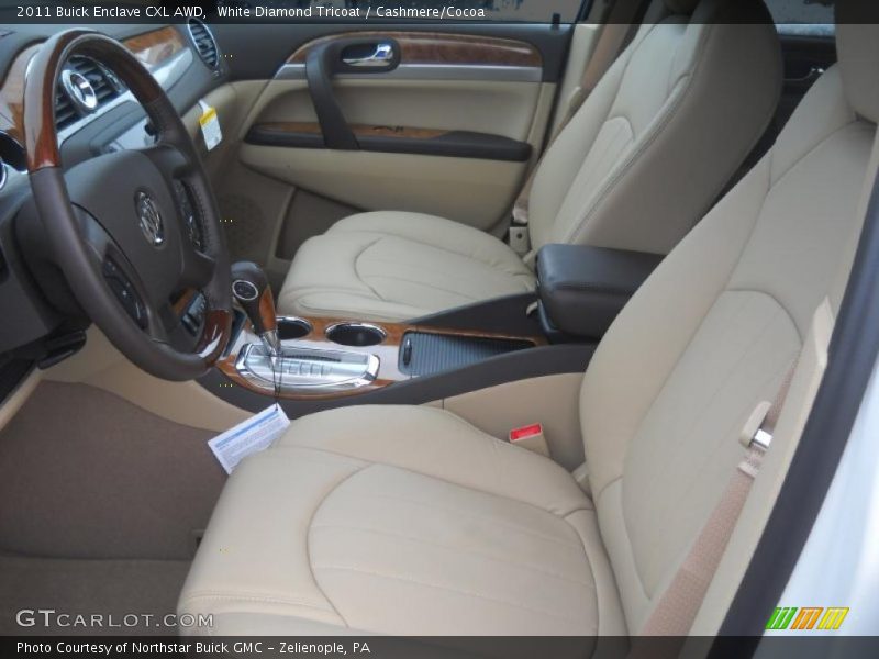 White Diamond Tricoat / Cashmere/Cocoa 2011 Buick Enclave CXL AWD