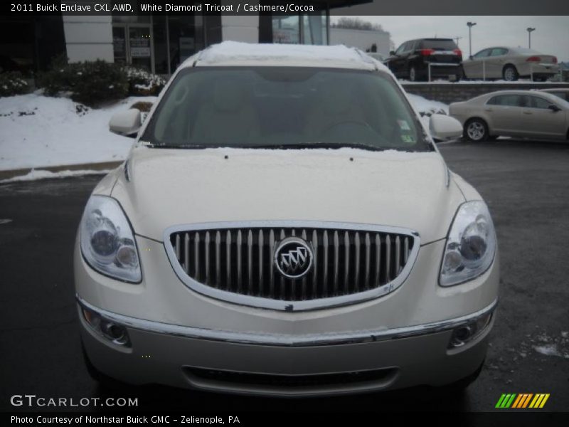White Diamond Tricoat / Cashmere/Cocoa 2011 Buick Enclave CXL AWD