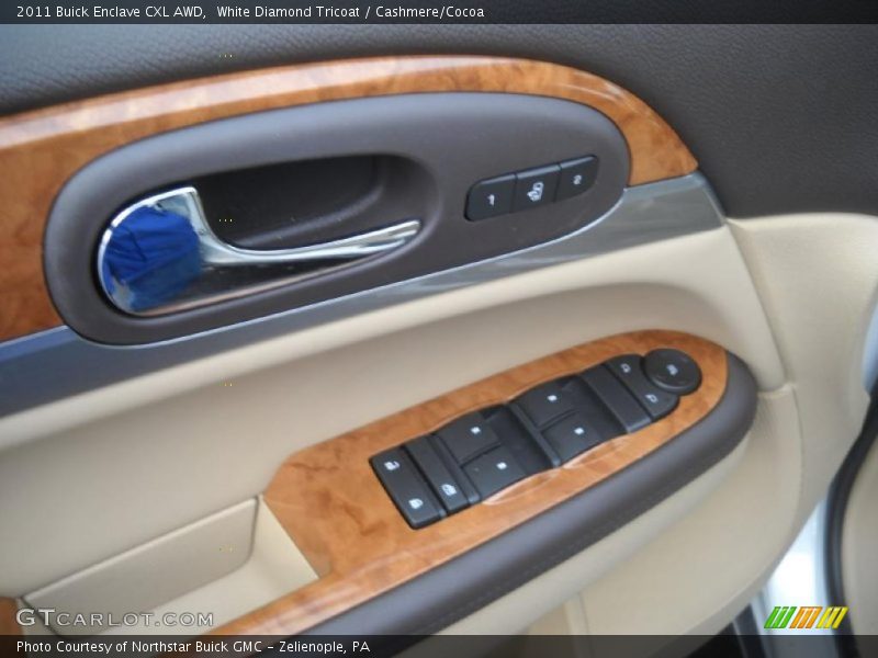 White Diamond Tricoat / Cashmere/Cocoa 2011 Buick Enclave CXL AWD