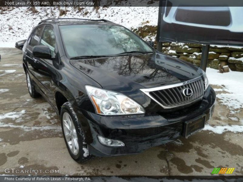 Black Onyx / Light Gray 2008 Lexus RX 350 AWD