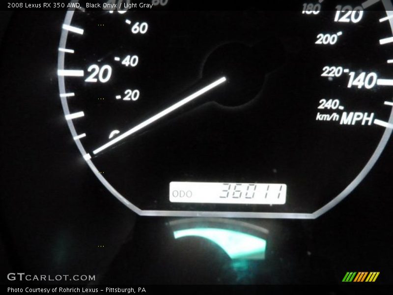 Black Onyx / Light Gray 2008 Lexus RX 350 AWD