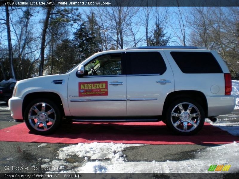 White Diamond / Ebony/Ebony 2009 Cadillac Escalade AWD