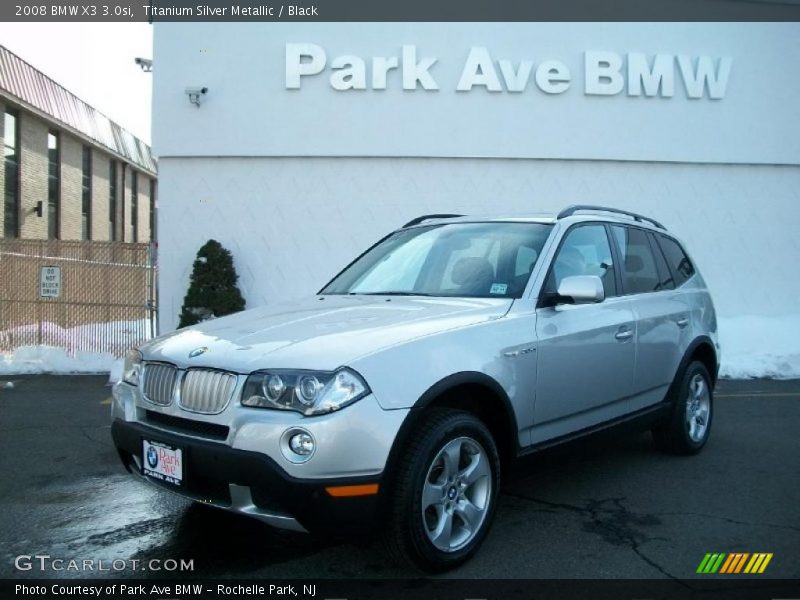 Titanium Silver Metallic / Black 2008 BMW X3 3.0si