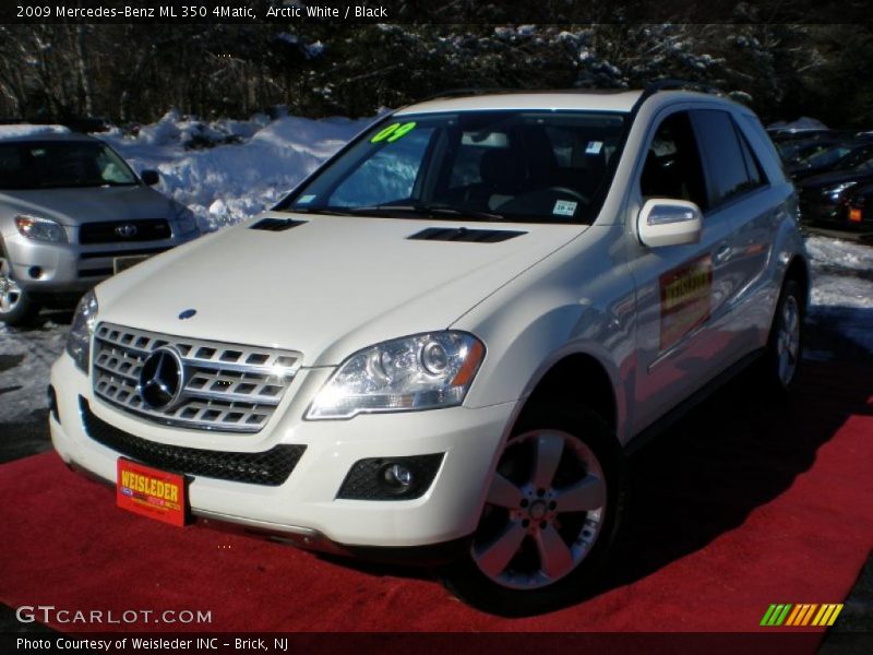 Arctic White / Black 2009 Mercedes-Benz ML 350 4Matic