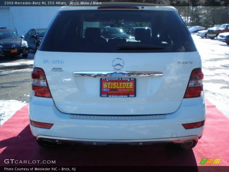 Arctic White / Black 2009 Mercedes-Benz ML 350 4Matic