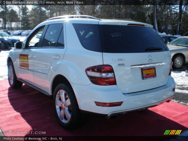 Arctic White / Black 2009 Mercedes-Benz ML 350 4Matic