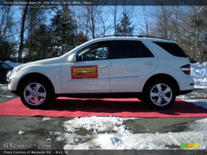Arctic White / Black 2009 Mercedes-Benz ML 350 4Matic