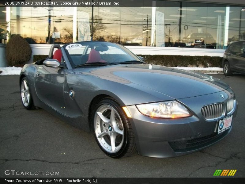 Space Grey Metallic / Dream Red 2008 BMW Z4 3.0si Roadster