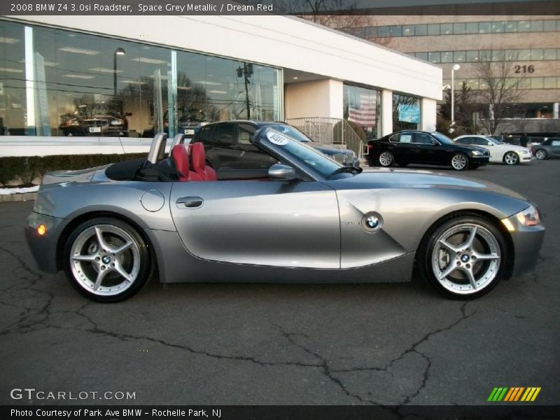 Space Grey Metallic / Dream Red 2008 BMW Z4 3.0si Roadster