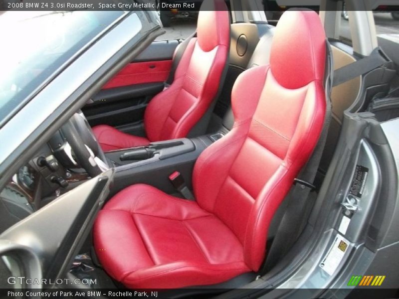 Space Grey Metallic / Dream Red 2008 BMW Z4 3.0si Roadster