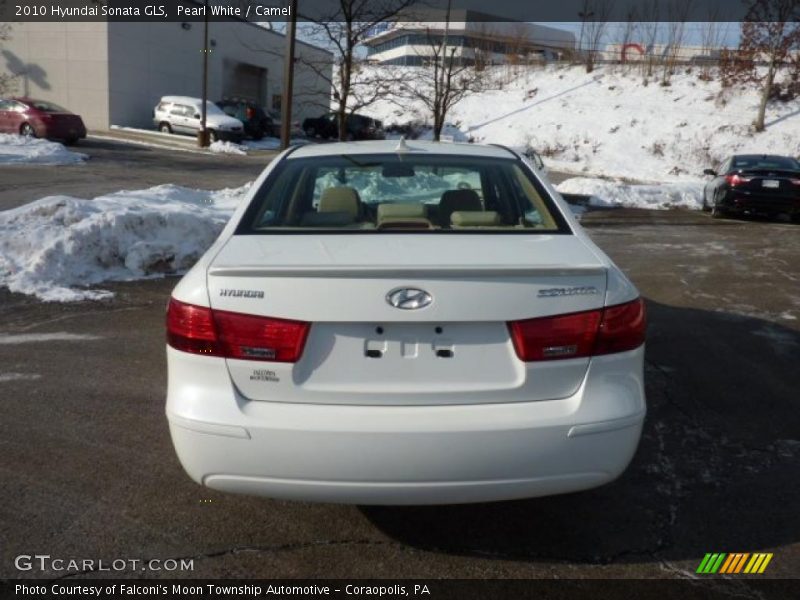 Pearl White / Camel 2010 Hyundai Sonata GLS