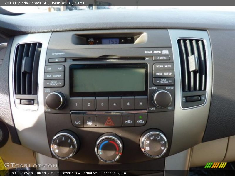 Pearl White / Camel 2010 Hyundai Sonata GLS