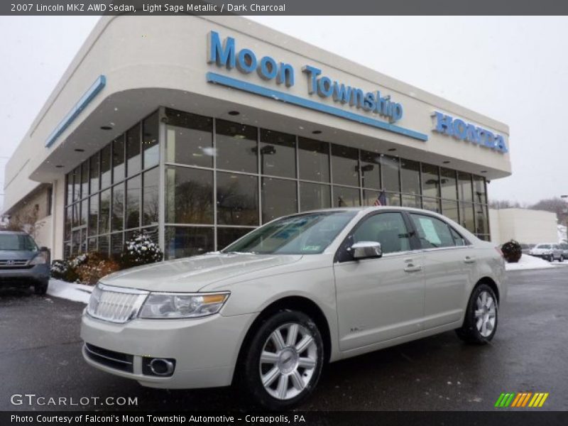 Light Sage Metallic / Dark Charcoal 2007 Lincoln MKZ AWD Sedan