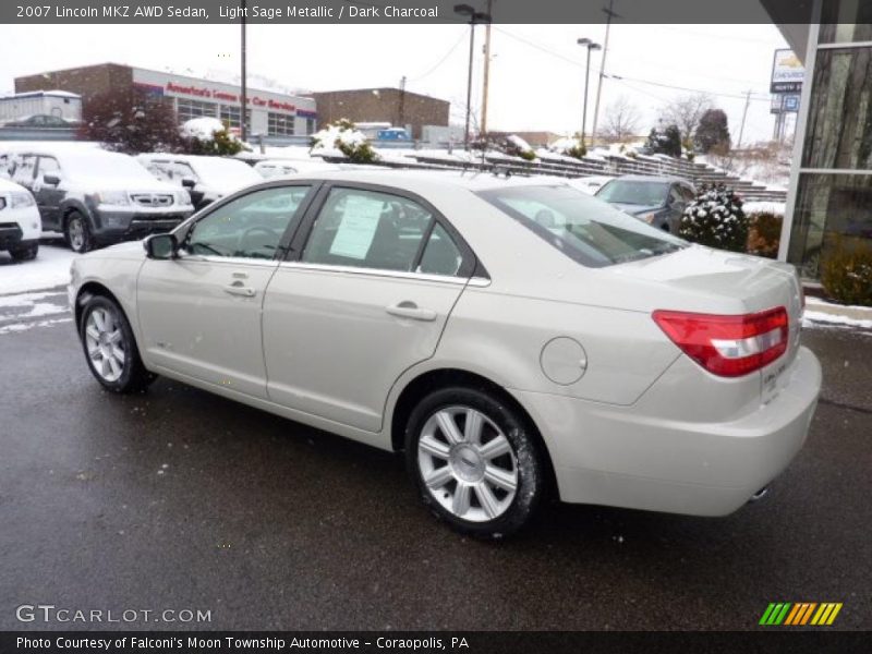 Light Sage Metallic / Dark Charcoal 2007 Lincoln MKZ AWD Sedan