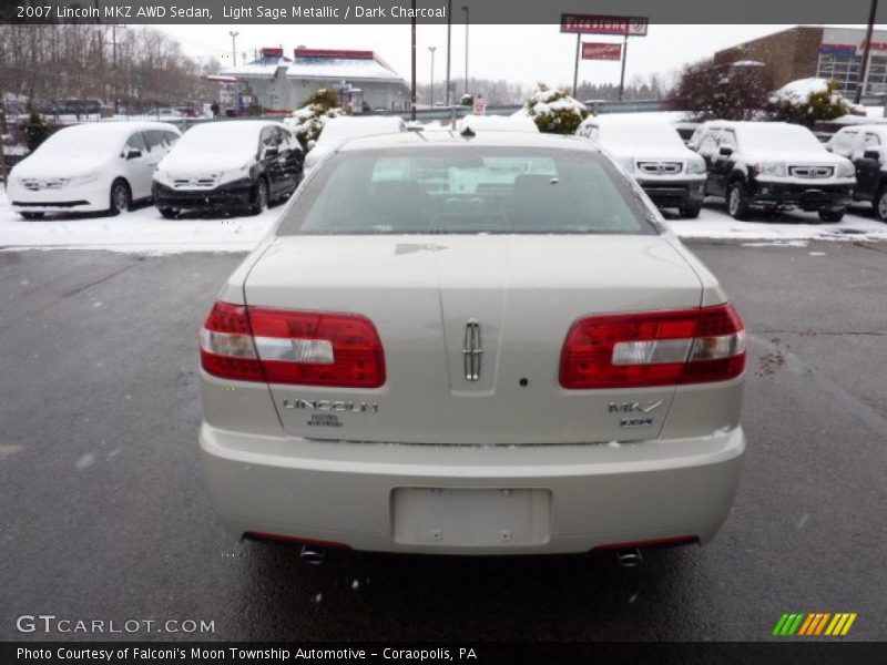 Light Sage Metallic / Dark Charcoal 2007 Lincoln MKZ AWD Sedan