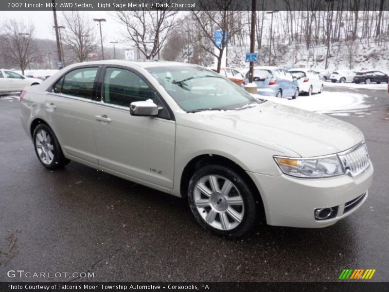 Light Sage Metallic / Dark Charcoal 2007 Lincoln MKZ AWD Sedan